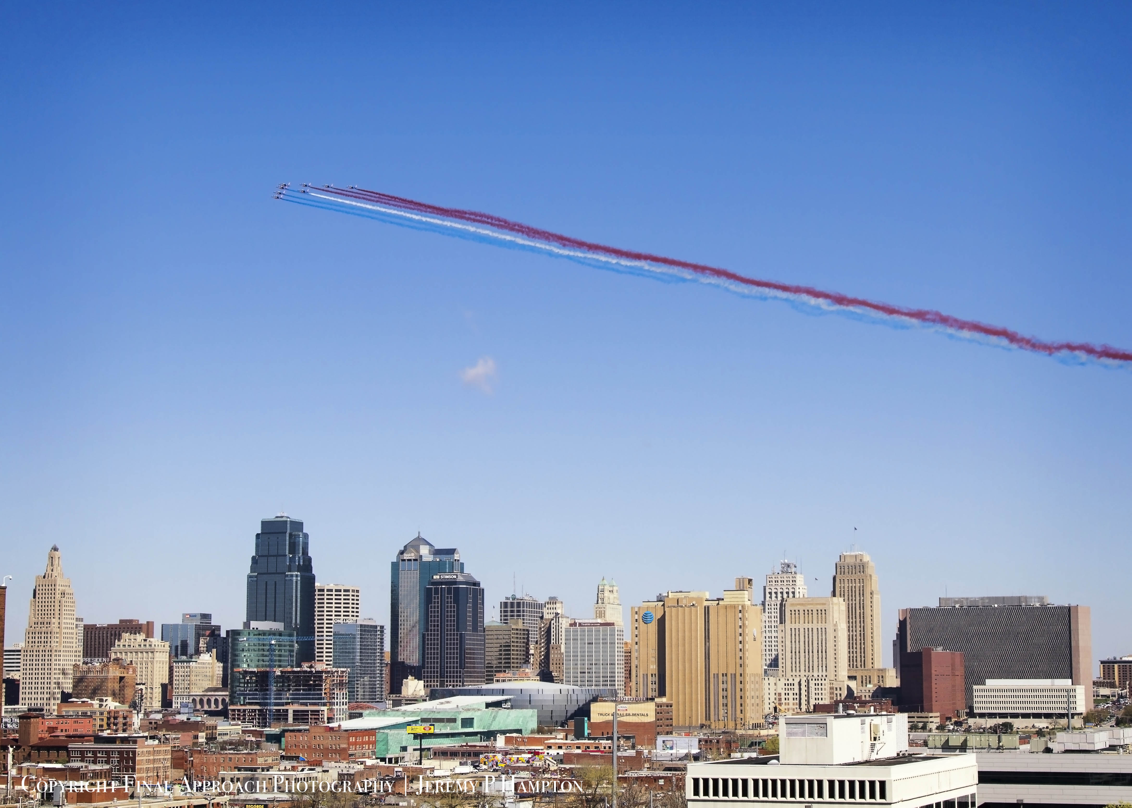 North-South flight over downtown KC