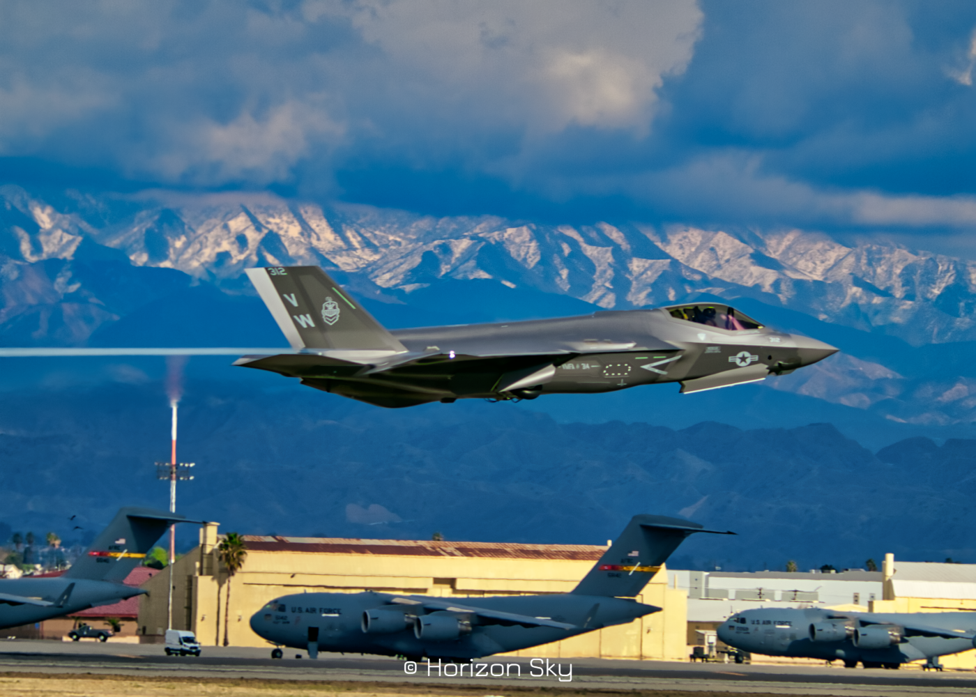 U.S Marines Lockheed Martin F-35C Lightning II Jet No. 312 <br /><br />© Horizon Sky Photography by Nick Jenkins